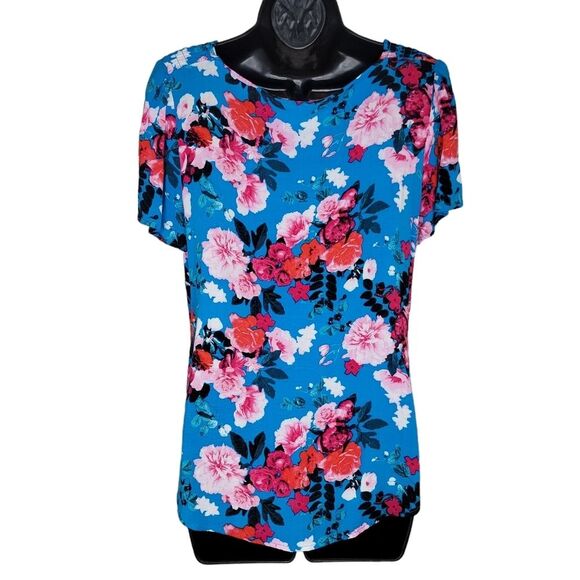 Torrid Rayon Slub Button-Front Flutter Sleeve Top 00 (m/l) - Picture 3 of 7